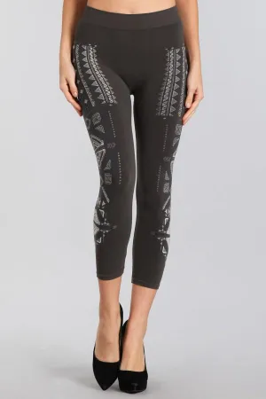 B2395F Capri/short Patterned Leggings