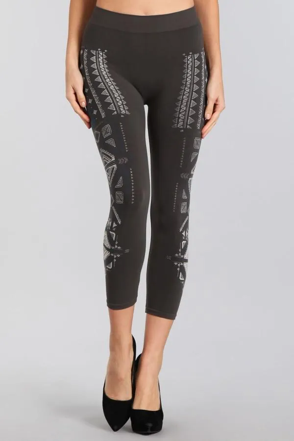 B2395F Capri/short Patterned Leggings