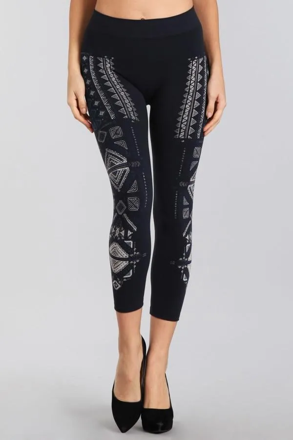 B2395F Capri/short Patterned Leggings