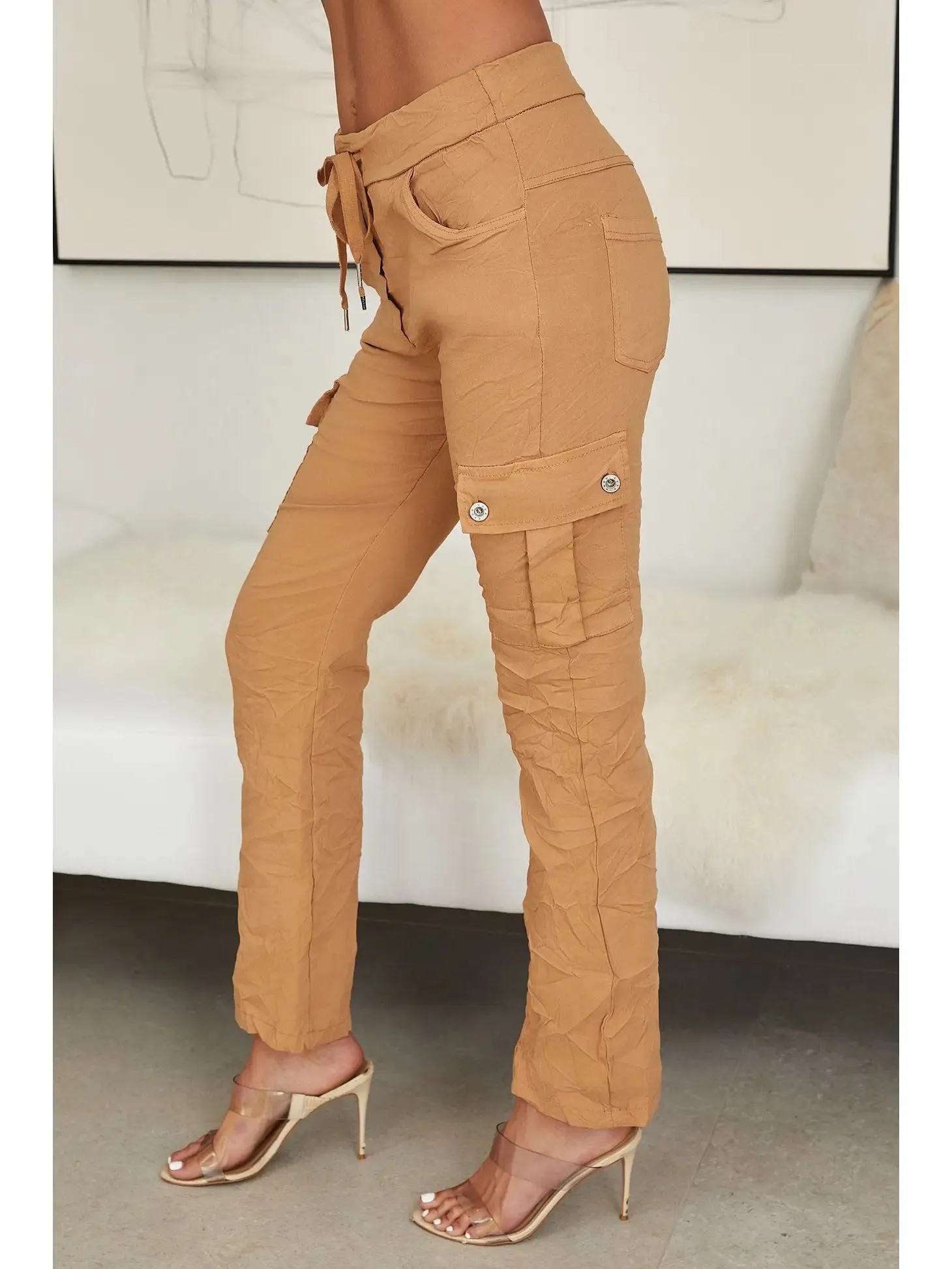 Crinkle Cargo Pants