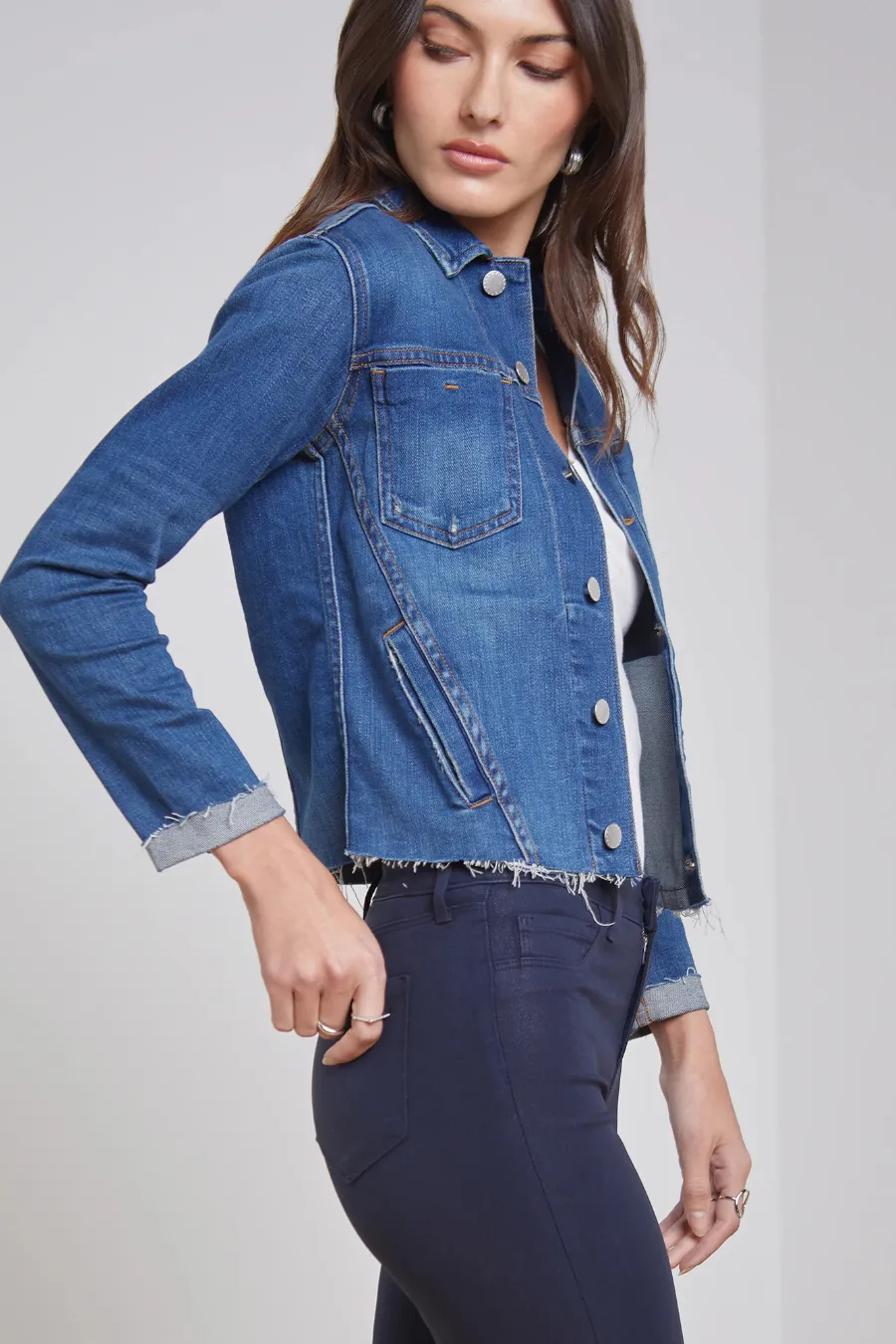 Janelle Slim Raw Jacket | Authentique