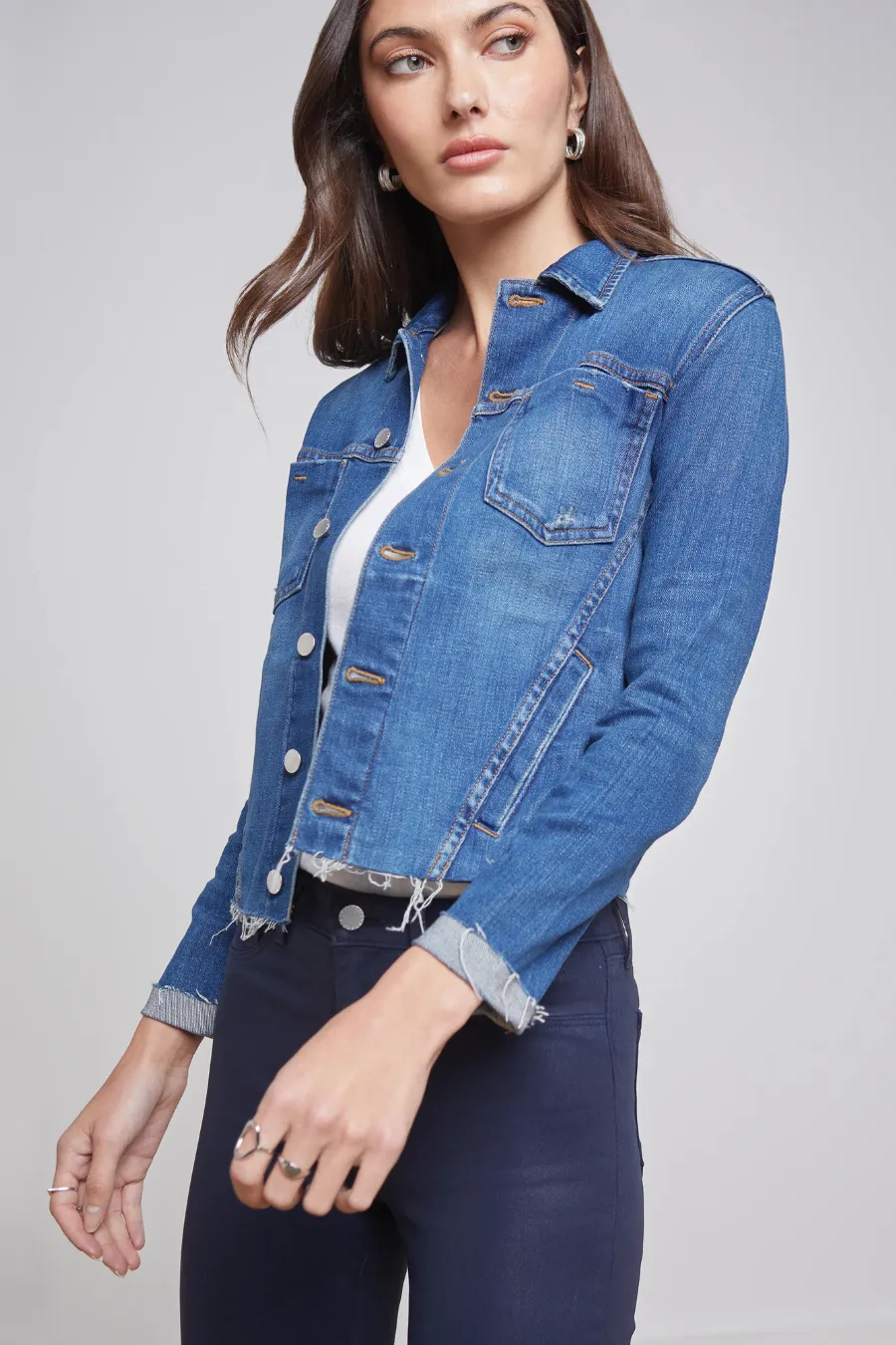 Janelle Slim Raw Jacket | Authentique
