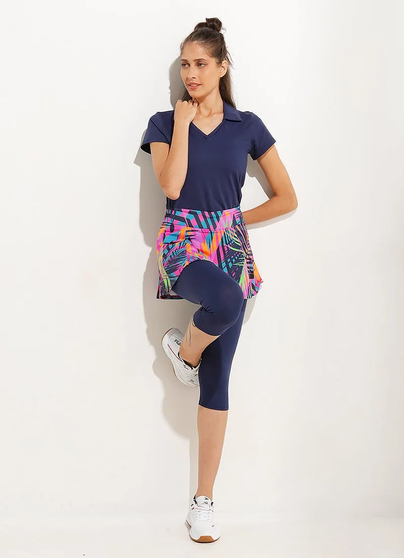 Love Skirted Capri (Kelaya/Navy)