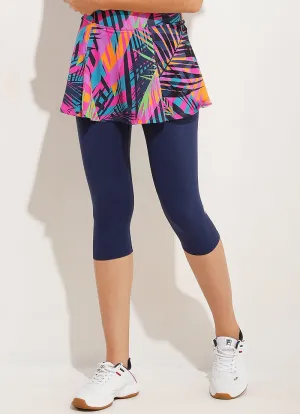 Love Skirted Capri (Kelaya/Navy)