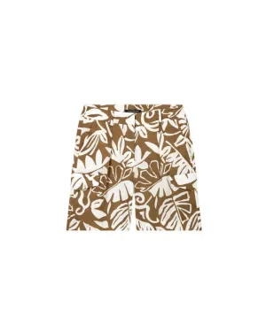 Luisa Cerano Leaf Print Cargo Shorts